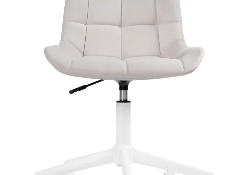 Компьютерное кресло Честер молочный / белый 572562 Woodville, молочный/велюр, ножки/металл/белый, размеры - *920***490*600 фото 8