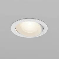 Светильник точечный LED Lens DL105-12W3K-W Maytoni белый на 1 лампу, основание белое в стиле современный хай-тек круглый