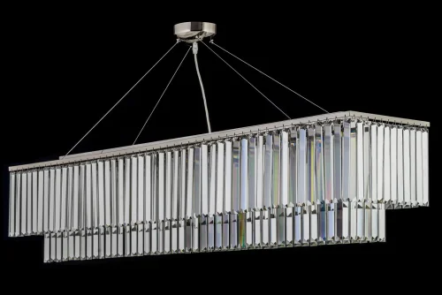 Люстра подвесная Enio E 1.5.120X30.101 NP Arti Lampadari прозрачная на 10 ламп, основание никель в стиле современный  фото 3