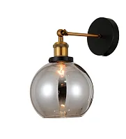 Бра лофт Zagallo LDW 11336 GY Lumina Deco хром 1 лампа, основание чёрное в стиле лофт 