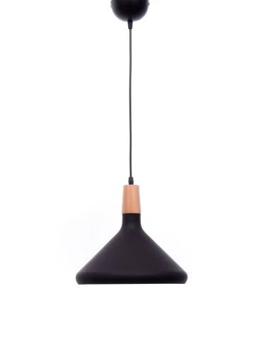 Светильник подвесной Bafido  LDP 7754-B BK+WT Lumina Deco чёрный 1 лампа, основание чёрное в стиле современный минимализм  фото 4
