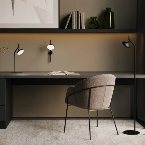 Торшер LED MOD451FL-L8B3K Vita Maytoni чёрный на 1 лампу, основание чёрное в стиле хай-тек современный фото 2