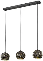 Светильник подвесной Delfina WE263.03.026 Wertmark чёрный 3 лампы, основание чёрное в стиле современный 