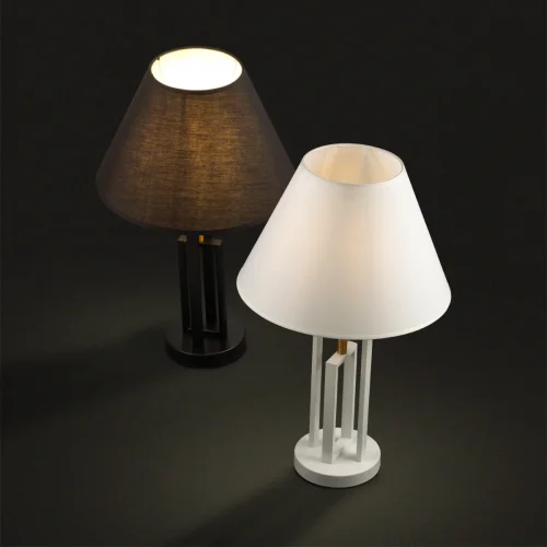 Настольная лампа Fletcher 5291/1T Lumion белая 1 лампа, основание белое металл в стиле современный  фото 4