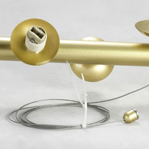Светильник подвесной Wilcox LSP-8383 Lussole белый 15 ламп, основание матовое золото в стиле современный шар фото 2