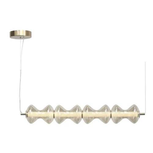 Светильник подвесной LED Spine SL6136.223.01 ST-Luce янтарный на 1 лампу, основание золотое в стиле современный линейный