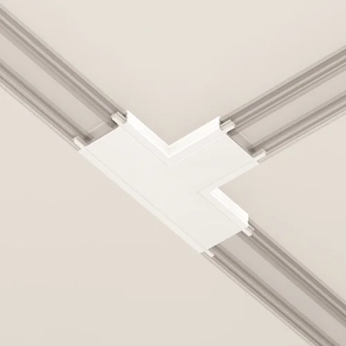 Коннектор питания T-образный Magnetic track system Radity TRA084CT-11W Maytoni белый в стиле хай-тек современный для светильников серии Magnetic track system Radity подвесной накладной radity радиусная магнитная магнитный фото 8