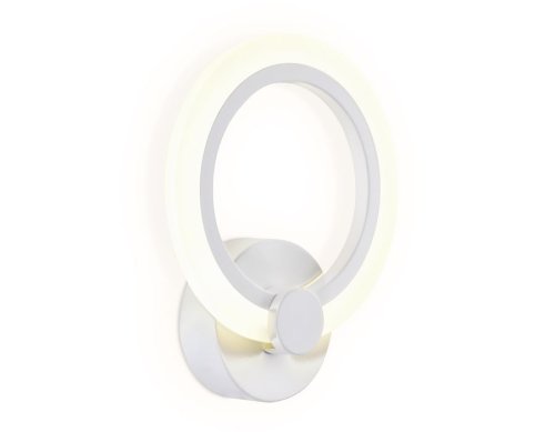 Бра LED Acrylica Original FA529 Ambrella light белый на 1 лампа, основание белое в стиле хай-тек современный кольца