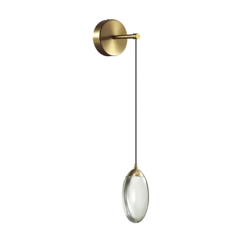 Бра Pura 7159/3WL Odeon Light прозрачный на 1 лампу, основание бронзовое в стиле хай-тек выдувное