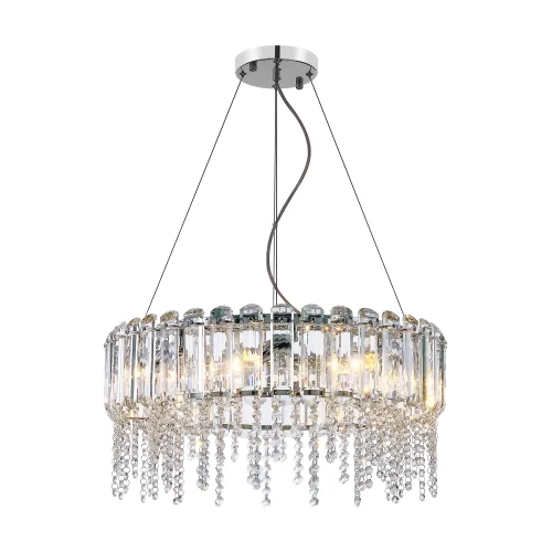 Люстра подвесная Hail MOD097PL-08CH Maytoni прозрачная на 8 ламп, основание хром в стиле современный 