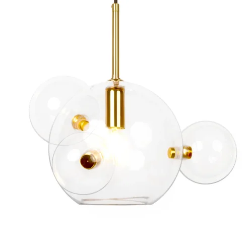 Светильник подвесной Bolle 2027-P4 mini LOFT IT прозрачный 1 лампа, основание белое в стиле современный молекула шар фото 5