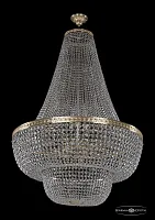 Люстра потолочная хрустальная 19101/H2/100IV G Bohemia Ivele Crystal прозрачная на 26 ламп, основание золотое в стиле классический sp