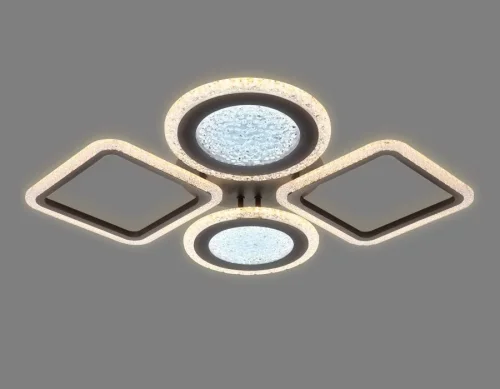 Люстра потолочная LED с пультом Original FA431 Ambrella light белая на 1 лампа, основание коричневое в стиле современный хай-тек с пультом квадраты фото 4