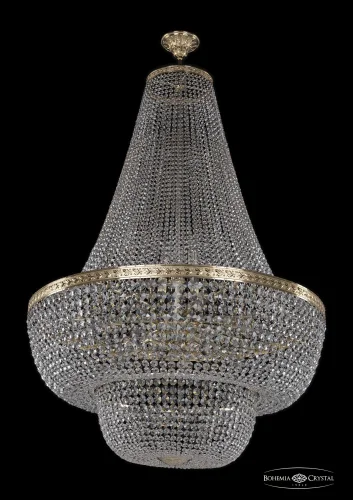 Люстра потолочная хрустальная 19101/H2/100IV G Bohemia Ivele Crystal прозрачная на 26 ламп, основание золотое в стиле классический sp
