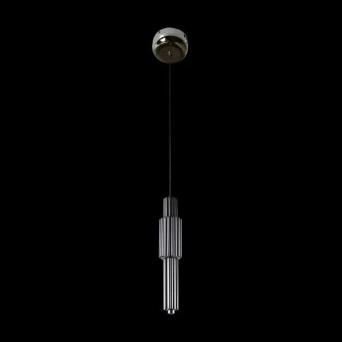 Светильник подвесной LED Verticale MOD308PL-L9GR3K Maytoni серый 1 лампа, основание хром в стиле модерн  фото 2