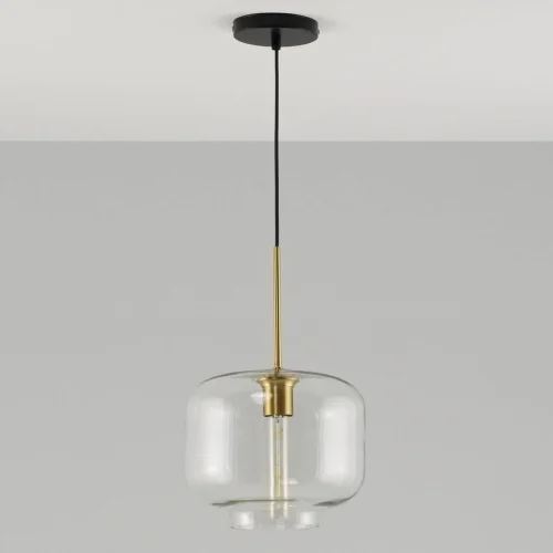 Светильник подвесной Teen V2130-P Moderli прозрачный 1 лампа, основание латунь в стиле современный  фото 3