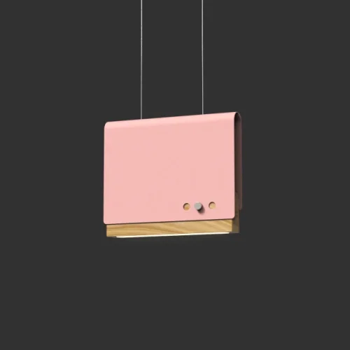Светильник подвесной LED BOOK 2 H17*21 Pink 192839-26 ImperiumLoft розовый на 1 лампу, основание розовое в стиле современный 