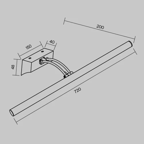 Подсветка для картин LED Fino MIR003WL-L16CH Maytoni хром в стиле современный фото 3 Подсветка для картин LED Fino MIR003WL-L16CH Maytoni хром в стиле современный фото 3