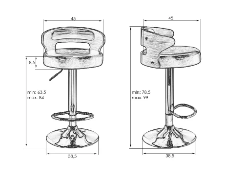 Стул барный набор 2 шт. SET-2 1018-LMZ FRED, цвет сиденья черный, цвет каркаса сиденья коричневое дерево, цвет основания хром Dobrin, /экокожа, ножки/металл/хром, размеры - 785*990**** фото 10 Стул барный набор 2 шт. SET-2 1018-LMZ FRED, цвет сиденья черный, цвет каркаса сиденья коричневое дерево, цвет основания хром Dobrin, /экокожа, ножки/металл/хром, размеры - 785*990**** фото 10