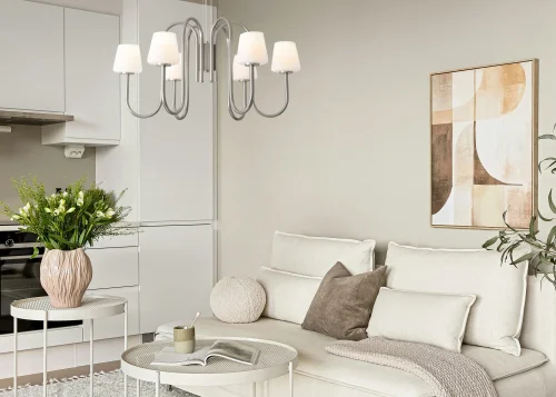 Бра Jade FR2039WL-01N Freya белый на 1 лампу, основание никель в стиле классический американский фото 3 Бра Jade FR2039WL-01N Freya белый на 1 лампу, основание никель в стиле классический американский фото 3