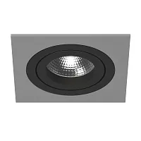 Светильник точечный Intero 16 Quadro i51907 Lightstar чёрный 1 лампа, основание серое в стиле хай-тек современный 