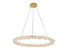 Светильник подвесной LED 8281/800 gold NEW Newport прозрачный на 1 лампу, основание золотое в стиле американский современный классический кольца
