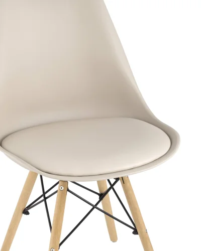Стул Freames, бежевый УТ000025483 Stool Group, бежевый/экокожа, ножки/дерево/бежевый, размеры - ****480*430 фото 6