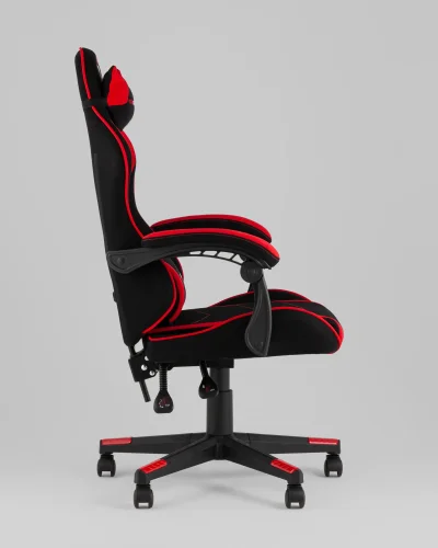 Кресло спортивное TopChairs Shadow, ткань, черно-красный УТ000039460 Stool Group, чёрный красный/текстиль, ножки/пластик/чёрный, размеры - 1250*1350***490*470 фото 5