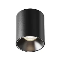 Светильник накладной LED Alfa LED C064CL-12W4K-RD-B Maytoni чёрный на 1 лампу, основание чёрное в стиле современный хай-тек круглый