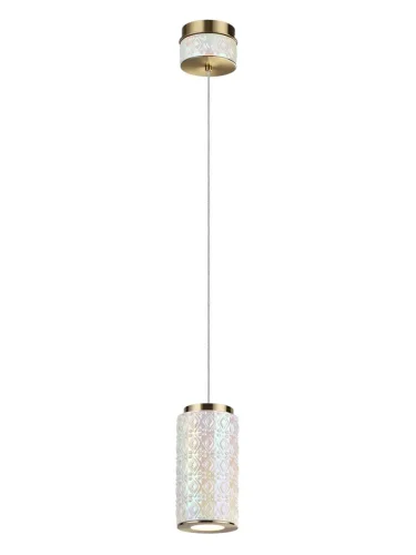 Светильник подвесной Lulu 5454/5L Odeon Light белый на 1 лампу, основание античное бронза латунь в стиле современный скандинавский фото 3 Светильник подвесной Lulu 5454/5L Odeon Light белый на 1 лампу, основание античное бронза латунь в стиле современный скандинавский фото 3