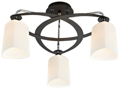 Светильник потолочный 289-107-03 Velante прозрачный 3 лампы, основание коричневое хром венге в стиле современный 