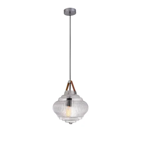 Светильник подвесной Kartell VL5232P11 Vele Luce прозрачный на 1 лампу, основание серебряное в стиле современный выдувное фото 3