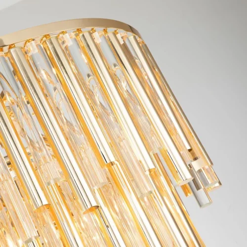 Люстра подвесная Atlant 2975-16P Favourite прозрачная золотая на 16 ламп, основание золотое в стиле современный каскад фото 4 Люстра подвесная Atlant 2975-16P Favourite прозрачная золотая на 16 ламп, основание золотое в стиле современный каскад фото 4