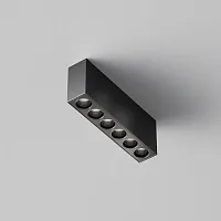 Светильник накладной LED Points C066CL-12W3-6K-B Maytoni чёрный на 1 лампу, основание чёрное в стиле современный хай-тек прямоугольник