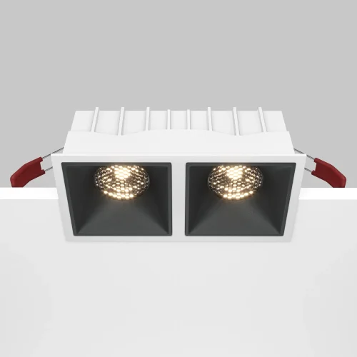 Светильник точечный Alfa LED DL043-02-15W3K-SQ-WB Maytoni белый чёрный на 1 лампу, основание белое в стиле хай-тек современный фото 8