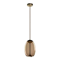 Светильник подвесной LED Knot 8135-A LOFT IT янтарный на 1 лампу, основание золотое в стиле современный лофт выдувное