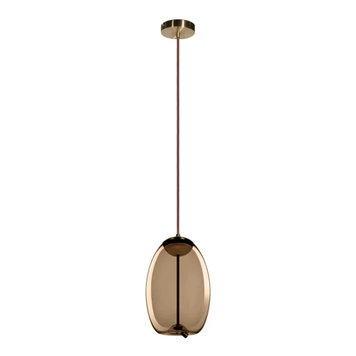 Светильник подвесной LED Knot 8135-A LOFT IT янтарный на 1 лампу, основание золотое в стиле лофт современный выдувное