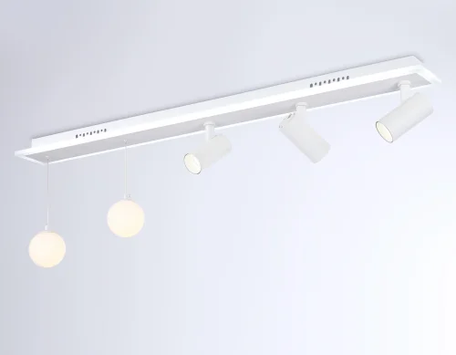 Светильник потолочный LED с пультом FL66201 Ambrella light белый 1 лампа, основание белое в стиле современный хай-тек с пультом фото 4