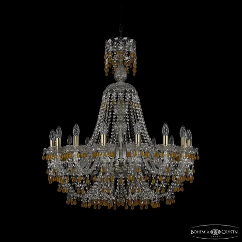 Люстра подвесная 1410/16/300/XL-95 Pa V1003 Bohemia Ivele Crystal без плафона на 16 ламп, основание бронзовое в стиле классический виноград