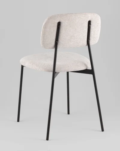 Стул Chao, светло-серый, черные ножки, 2шт./уп. УТ000039971 Stool Group, серый/рогожка, ножки/металл/чёрный, размеры - *780**** фото 4