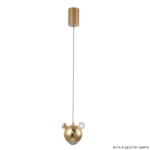Светильник подвесной LED AMIGO SP LED GOLD Crystal Lux золотой 1 лампа, основание золотое в стиле современный шар