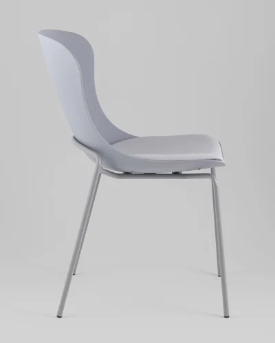 Стул Shaya, с подушкой, пластик серый УТ000040186 Stool Group, серый/экокожа пластик, ножки/металл/серый, размеры - *835**** фото 3