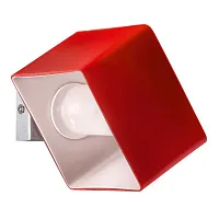 Бра PEZZO 801612 Lightstar красный 1 лампа, основание серое хром в стиле хай-тек 