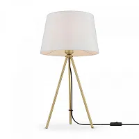 Настольная лампа Sandy FR5118TL-01BS Freya белая 1 лампа, основание латунь металл в стиле современный 