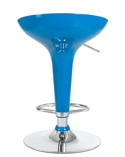 Стул барный 1004-LM BOMBA,  цвет сиденья голубой, цвет основания хром Dobrin, голубой/, ножки/металл/хром, размеры - 660*880***430*360 фото 5