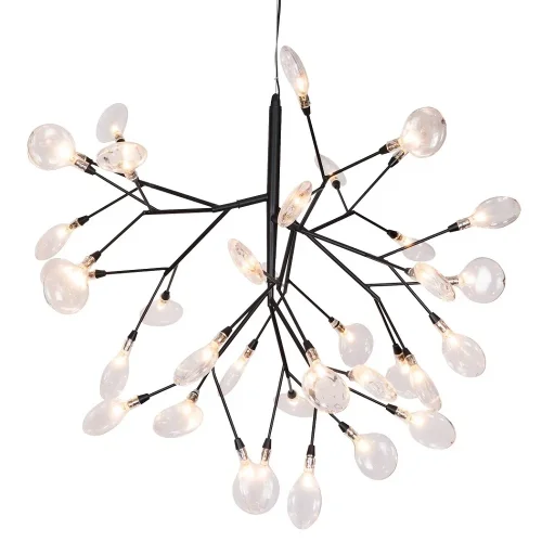 Светильник подвесной EVITA SP36 BLACK/TRANSPARENT Crystal Lux прозрачный на 36 ламп, основание чёрное в стиле современный ветви фото 3