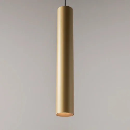 Светильник подвесной Pro Focus MOD161PL-01G1 Maytoni золотой на 1 лампу, основание золотое в стиле современный трубочки фото 8