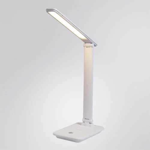 Настольная лампа LED Cambridge A5123LT-1WH Arte Lamp белая 1 лампа, основание белое металл в стиле хай-тек современный  фото 2