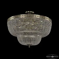 Люстра потолочная 19091/70IV GB C1 Bohemia Ivele Crystal прозрачная на 16 ламп, основание золотое в стиле классика sp