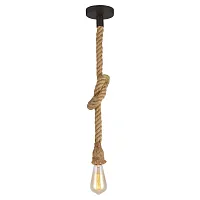 Светильник подвесной лофт Cornville LSP-8574 Lussole без плафона 1 лампа, основание коричневое чёрное в стиле лофт 